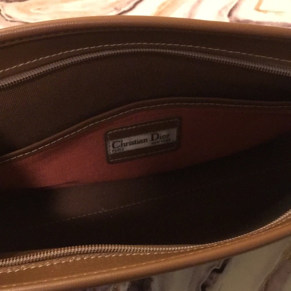 Vintage Christian Dior Honeycomb Monogram Leather Toiletry Clutch - Picture 8 of 9